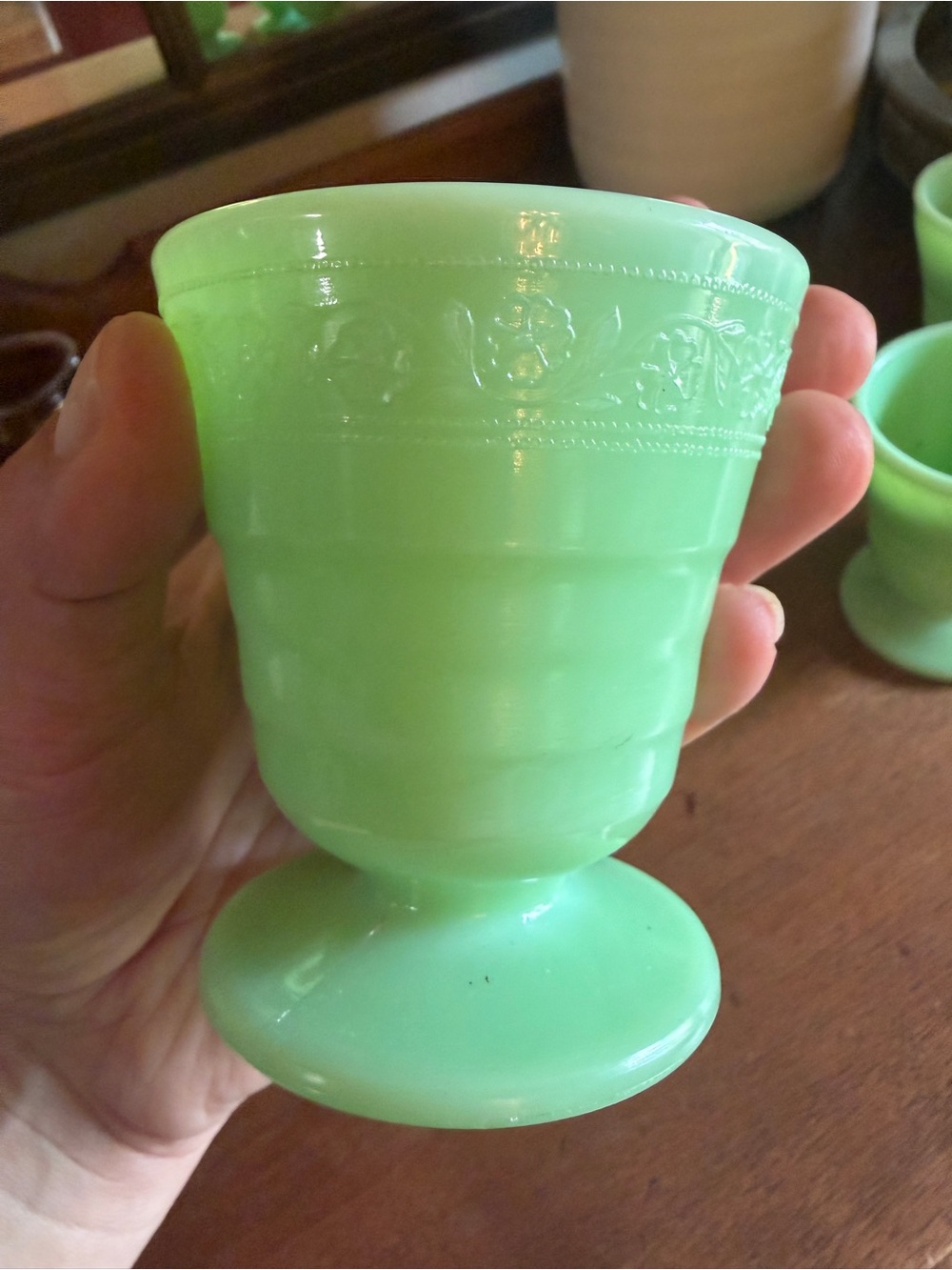๐ Vintage Jadeite-Inspired Egg Cups ๐ - Picture 4 of 4